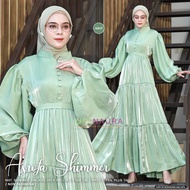 Asrofa Shimmer Dress Gamis Muslim Bahan Cradenza Shimer Silk Premium