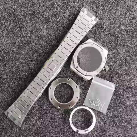 41mm octagonal stainless steel case with watch accessories. Suitable for Seiko NH35/NH36/4R36 moveme