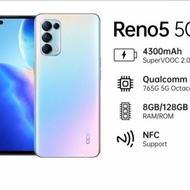 OPPO Reno 5 5G+NFC[8/128GB]Smartphone Garansi Resmi-Silver