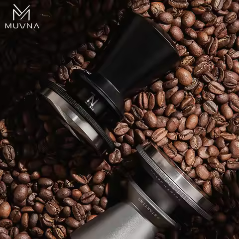 MUVNA Espresso Tamper, 30 Lbs Constant Pressure Spring-loaded Coffee Tamper, Stainless Steel Height 