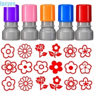 LACYES Rewards Flower Stamp, Students Rewards DIY Drawing Toy Star Grading Stamp, Pocket Positive Re