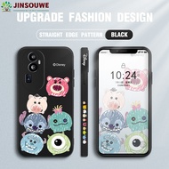 (New Arrival) Cellphone Case Casing For OPPO Reno10 Pro+ 5G Reno 10 Plus 5G Phone Case For Girls Boys Cartoon Monster University Stitch Side Square Edge Design Soft Liquid Silicone Full Back Cover