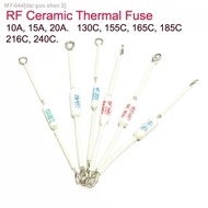 ●℡❁ 5pcs RF Rice Cooker Ceramic Thermal Fuse Cutoff 250V 10A/130C/155C/165C/185C 15A/20A/185C 20A/21