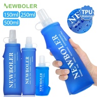NEWBOLER 150ml 250ml 500ml Water Bottle TPU Folding Soft Flask Outdoor Sport Water Bag Collapsible W