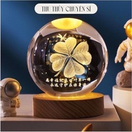 SET OF 2 3D NIGHT LIGHTS GLOWING CRYSTAL BALL