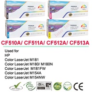 หมึกเทียบเท่า HP CF510A/ CF511A/ CF512A/ CF513A (204A) สีดำ/ สีฟ้า/ สีเหลือง/ สีแแดง Compatible