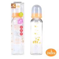 HITO Baby's Realistic High Temperature Resistant General Caliber Glass Feeding Bottle S120ml L240ml Milk Bottle Brush