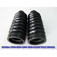 FRONT FORK RUBBER BLACK SET For HONDA CT70 ST70 CHALY CF70 CF50 // Without Wire Bar
