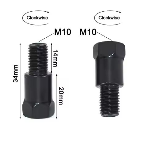 8/10mm M8 M10 Clockwise Mirror Adapter Metal Heighten Rearview Bolt Screw Thread Conversion Bolt Mot