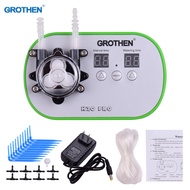 GROTHEN Timed Dosing Peristaltic Pump Metering Pump Smart Watering Device Amount Timing Control with 5 Meter Hose 160ml/min for Aquarium Laboratory Home Office