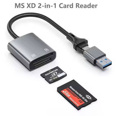 MS XD Memory Card Reader 2 in 1 USB Type-C or lightning to XD MS Card Reader Adapter for Memory Stic