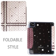 Casing Hard Y-fold Leather White Stars For Mini6 Mini7 A17Pro IPad 5 6 7 8 9 10 11 12 A16 A19 Air 2 