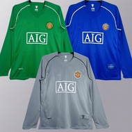 07/08 Man U Foster Goalkeeper Van Der Sar Grey 2008 Blue Kuszczak Football Ronaldo Long Sleeved Retr