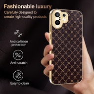 Casing For Vivo X200 Fe X200FE Case Electroplating fashion grid pattern Shockproof Phone Case Cover