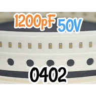 10pcs Ceramic Capacitors SMD 0402 1005 50V 1200pF 50v 1200 pF 1.2NF 1.2NF 50volt Multilayer