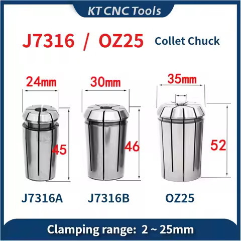 J7316A J7316B OZ25 Spring Collet Chuck Morse Taper J7316 OZ Collet Chuck CNC Milling Cutter Collet 2