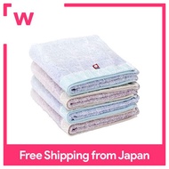 <Papi shop> Imabari Towel Face Towel 100% Cotton Bud Pattern 34cm x 75cm 4 Sheets Set All 14 Types P