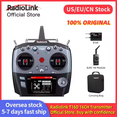 Radiolink T16D 16 Channels 2.4G RC Transmitter and R16F Receiver ELRS Module Support, RC Radio for F