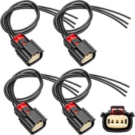 Anina 4PCS Penyambung Gegelung Pencucuh Pigtail Harness 9U2Z14S411EA untuk Ford V6 V8 Flex untuk For