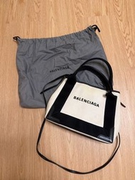 Balenciaga Navy Cabas S 帆布手提包