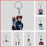 BH2 Yuzuru Hanyu Keychain Gu Ailing Eileen Keyring Winter Olympic Action Figure Bag Pendant Key Chai