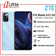 ZTE Blade A72 5G *FREE NTUC Voucher* | 6.52" HD+ Display | 13MP Triple Camera | NFC |