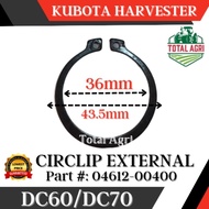 Circlip External Kubota Harvester DC60 DC70 Part : 04612-00400