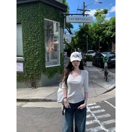 Direct Store Recommended Girls Clothing People Cotton 260g Mid-Sleeve Peach Heart Collar Knitted T-S