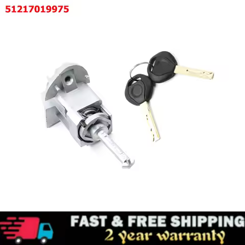 Left Driver Door Lock Barrel Cylinder Barrel Assembly with 2 Keys FOR BMW E46 325Ci 325i 325xi 330Ci