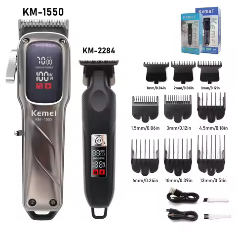 KEMEI Hair Clippers Km-1550 Km-2284 Design Hair Trimmer Professional Electric Carving Hair Salon Cli
