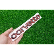 Replacement for 1980-1982 Corvette Emblem Rear Bumper Letters Script 3D Badge Logo C3 Nameplate (Red