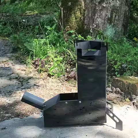 Picnic Hiking Rocket Stove Outdoor Camping Stainless Steel Wood Burning Stove Travelling Easy Carryi