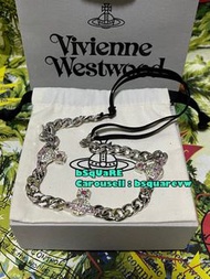 (有現貨！不用提問🙏🏻) 2023秋冬 Vivienne Westwood KIKA Head Band 合金 水鑽土星 髮帶 髮箍 頭飾 可以當項鍊 項鏈 頸鍊 頸鏈 (保証正貨及全新) 長度可以調
