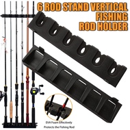 Fishing Rod Storage Rack Wall Mounted Fishing Rod Holder Store 6 Rods Applicable Rod Great Fishing Pole Holder