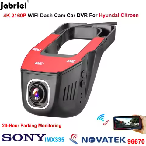 4K Wifi Dash Cam Car Dvr For Citroen C4 C5 C3 C1 AMI DS5 C-Elysee E-Mehari Berlingo For Hyundai i20 