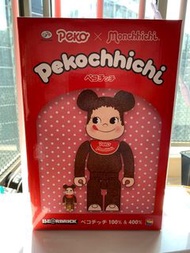 Bearbrick Pekochhichi 牛奶妹 x Monchhichi 400% 100% 全新 be@rbrick 不二家