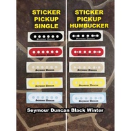Beige Single Seymour Duncan Black Winter Pickup Sticker Gitar Elektrik Neck Middle Bridge Krem