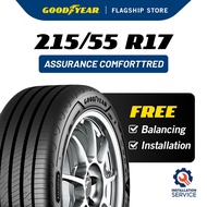 Goodyear 215/55R17 Assurance ComfortTred Tyre For Honda HR-V/Toyota Camry [Free Installation]
