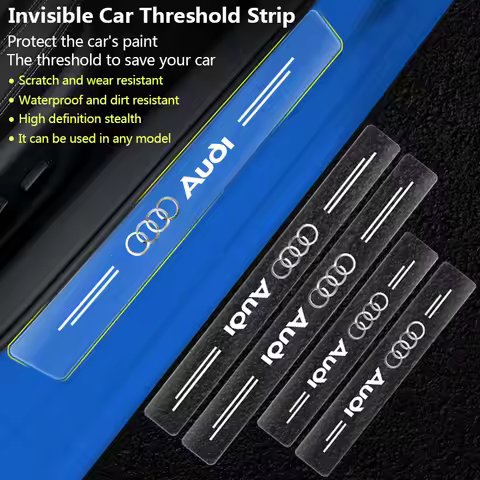 Car Scratchproof Car Threshold Transparent Sticker For Audi A4 B5 B6 B7 8P 8V 8L A5 C7 4F A8 Q2 Q7 R