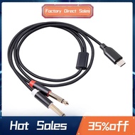 USB C To Dual 6.35Mm Audio Stereo Cable Type C To Dual 6.35Mm Audio Cord for Smartphone Multimedia S