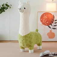 SONGE | Alpaca-shaped Fluffy Stool Large
