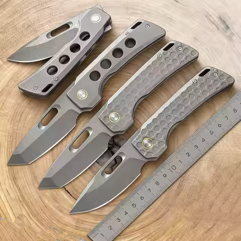 High Hardness D2 Folding Knife Tanto Steel Handle Sharp Portable Multifunctional EDC Tool Outdoor Po
