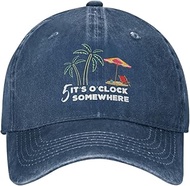 5 Oclock Somewhere Hat Its 5 O' Clock Somewhere Cap for Men Dad Hats Funny Cap