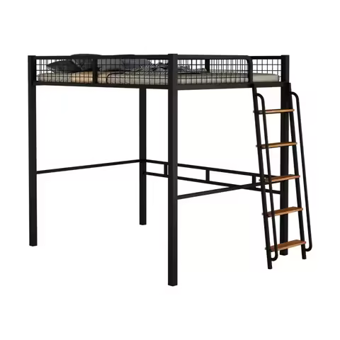 Simple wrought iron elevated bed under the bed empty dormitory upper and lower bunk single apartment