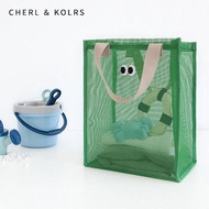 C&amp;K New Korean livework Cute Eye mesh tote shopping bag Travel Breathable portable beach bag for women