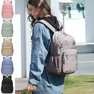 Mindesa Large Capacity Simple Lightweight Backpack Solid Color Nylon Waterproof Backpack Travel Vers