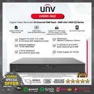 UNIVIEW XVR302-16Q3 DVR 16 Channel 5MP Real - 8MP Lite 2 HDD Q3 Series XVR CCTV !!