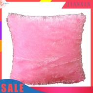 <jianxin> 43x43cm Soft Plush Solid Color Throw Pillow Case Cushion Cover Home Sofa Decor