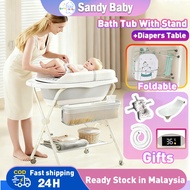 Foldable Baby BathTub With Stand Baby Bath Tub Support Baby Shower MandianBesen Mandi Baby Bath  洗澡盆
