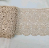 Renda bordir lebar 20cm/renda hyper giper/renda prada bordir